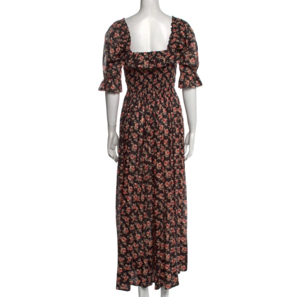 Doen Sol Shirred Cotton Maxi Dress in Poppy XS - Picture 3 of 10